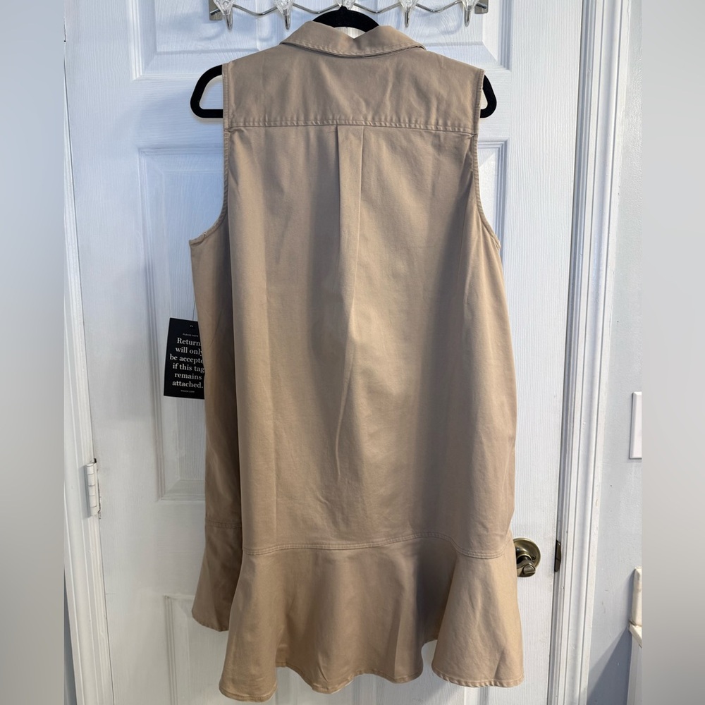 Tuckernuck Sleeveless Polo Tunic in Taupe - Picture 2 of 5